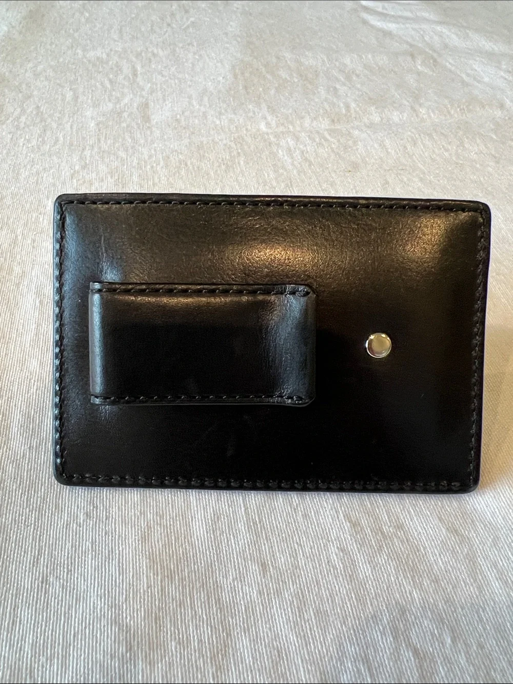 Coach Black Smooth Leather Card/Money Holder